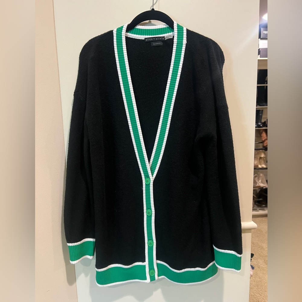 Alice + Olivia Oversized v-neck cardigan